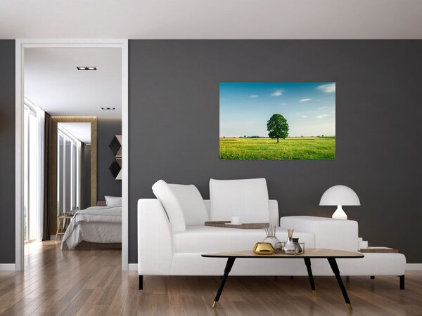Tablou cu copaci pe luncă (90x60 cm)