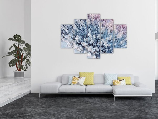 Tablou cu copaci înzăpeziți (150x105 cm)