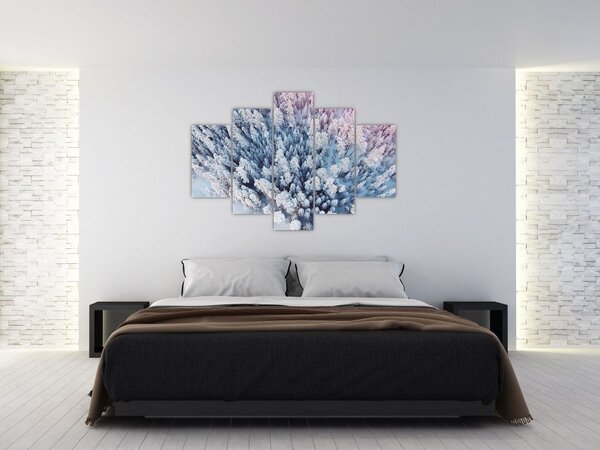 Tablou cu copaci înzăpeziți (150x105 cm)