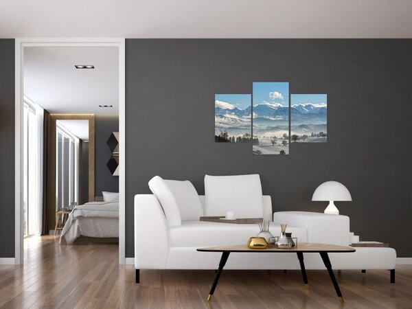 Tablou cu munții înzăpeziți (90x60 cm)