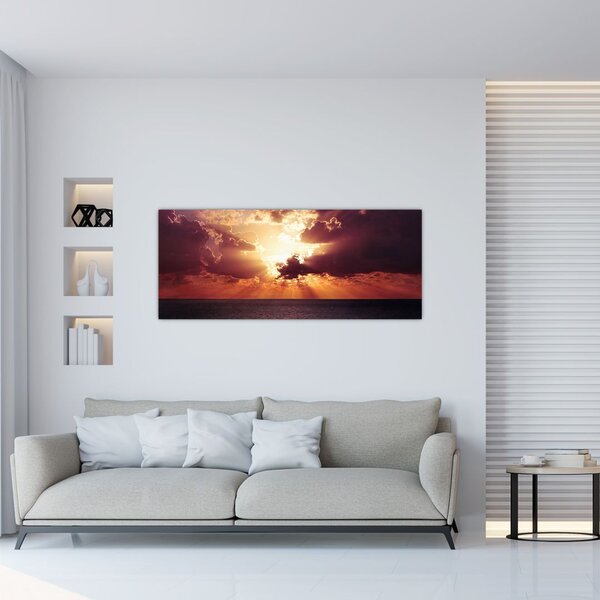 Tablou cu soarele după nori (120x50 cm)