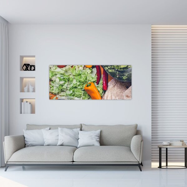 Tablou cu legume (120x50 cm)