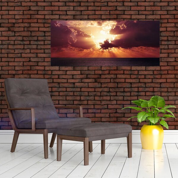 Tablou cu soarele după nori (120x50 cm)