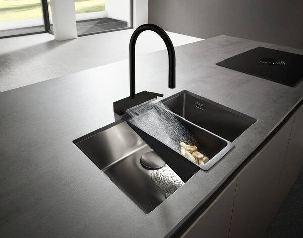 Hansgrohe Aquno Select M81 baterie bucătărie pe picior negru 73831670