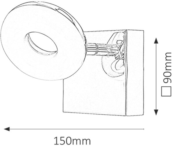 Rabalux Beata lampă de perete 1x5 W alb-crom 5716