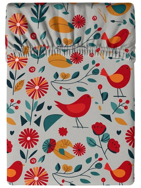 Cearsaf din microfibra RETRO BIRD colorat 90x200 cm