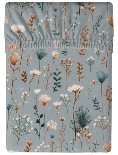 Cearsaf din microfibra BOTANIC FIELD gri 90x200 cm