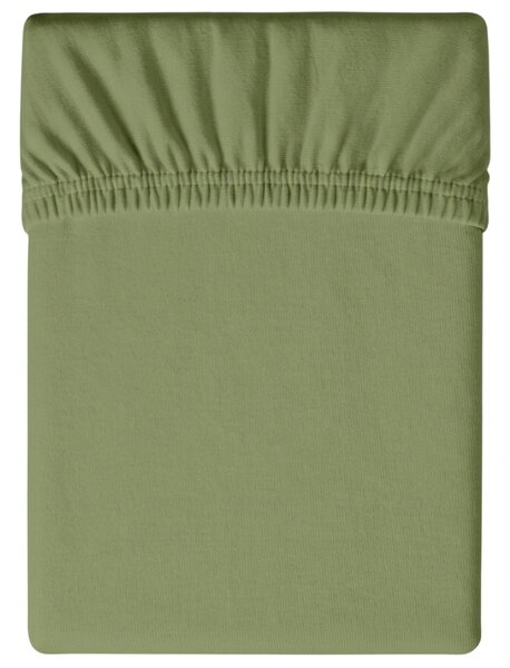 Cearsaf din microfibra MICROVELLE verde olive 90x200 cm