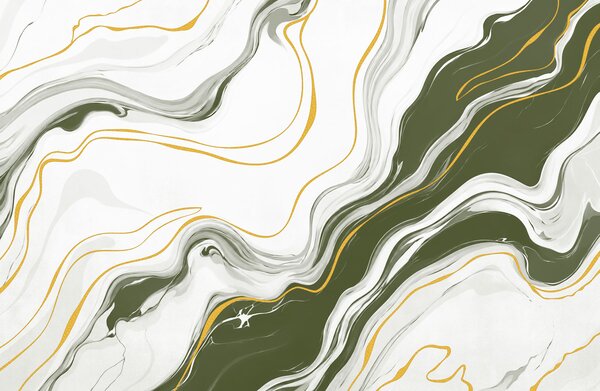 Fototapet Suprafață marmorată în alb și verde, Fototapet abstracte, Fototapet populare, t01112v2 - Tapeko.ro