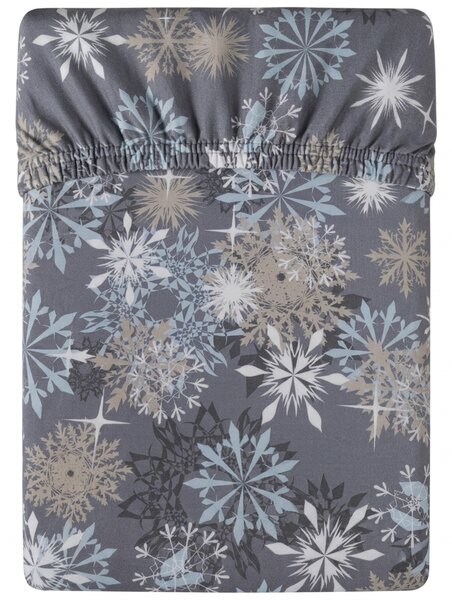 Cearsaf din microfibra SNOWFLAKE modrosede 90x200 cm