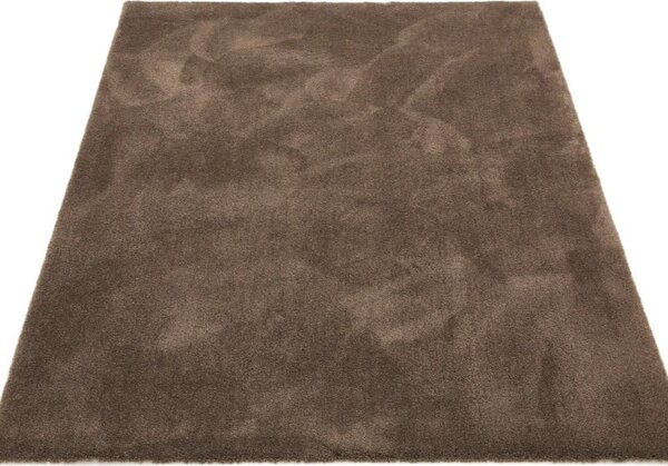 Covor Belgian din Microfibra, Model Sky 71301 080 Lavabil, Fir moale, Maro 140 x 200