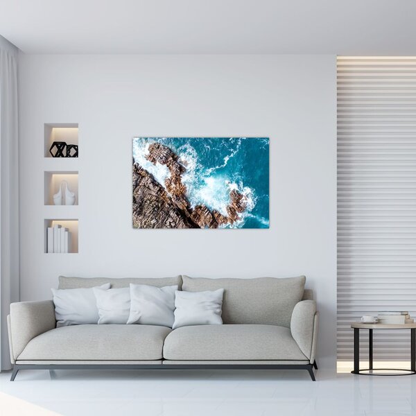 Tablou cu stânci și mare (90x60 cm)