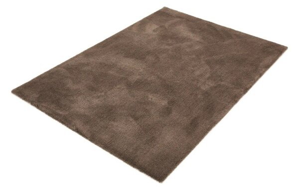 Covor Belgian din Microfibra, Model Sky 71301 080 Lavabil, Fir moale, Maro 140 x 200