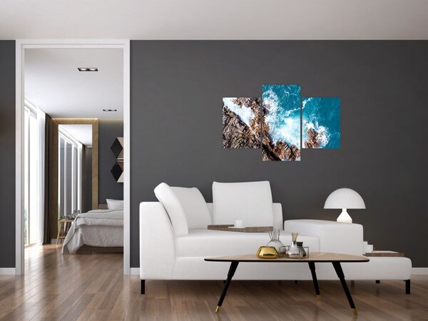 Tablou cu stânci și mare (90x60 cm)