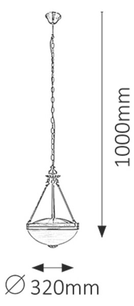 Rabalux Marlene lampă suspendată 2x60 W alamă 8547