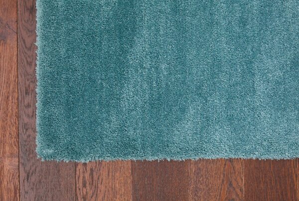 Covor Belgian din Microfibra, Model Sky 71301 099 Lavabil, Fir moale, Turcoaz 160 x 230