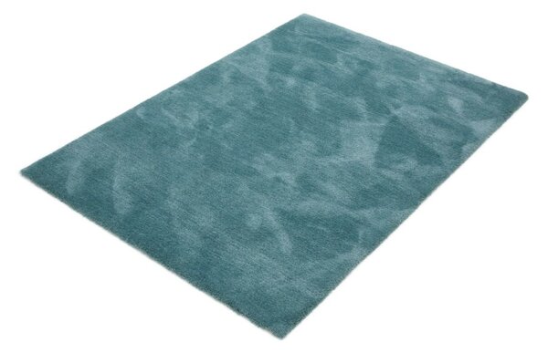 Covor Belgian din Microfibra, Model Sky 71301 099 Lavabil, Fir moale, Turcoaz 160 x 230