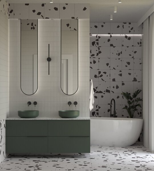 Elita Lorca lavoar 41.5x41.5 cm rotund de blat verde mat RE040420047010