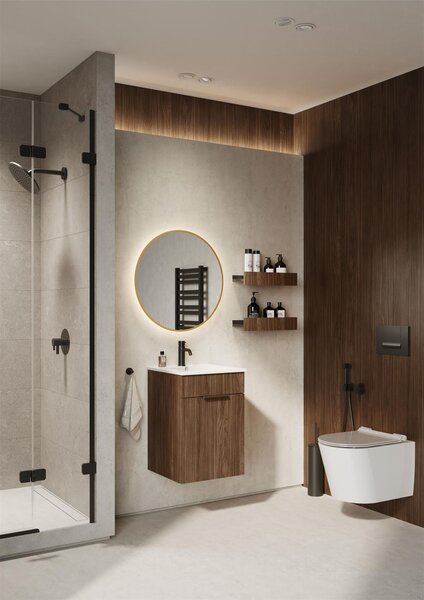 Elita Qubo Plus lavoar cu dulap 40.5 cm nucă RE020400147060