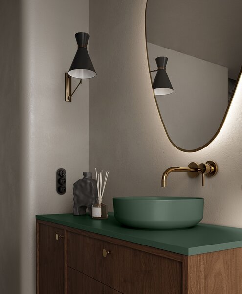 Elita Lorca lavoar 41.5x41.5 cm rotund de blat verde mat RE040420047010