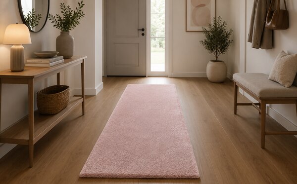 Covor Belgian din Microfibra, Model Sky 71301 200 Lavabil, Fir moale, Roz 80 x 150