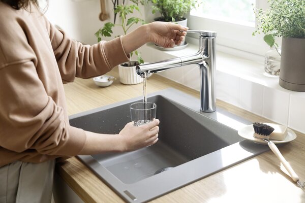 Hansgrohe Zesis M33 baterie bucătărie pe picior crom 74801000