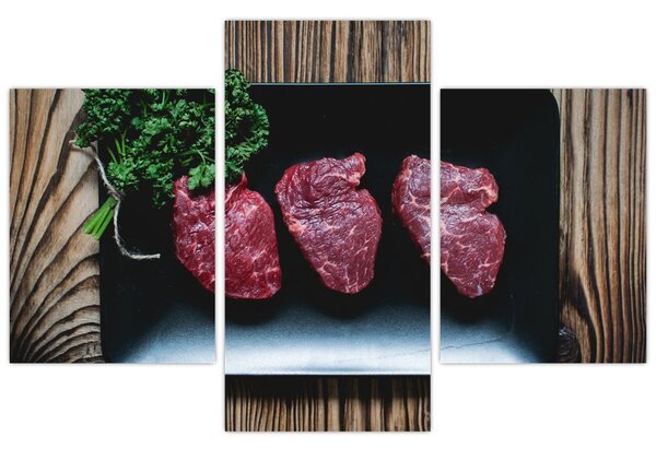Tablou cu carne pe farfurie (90x60 cm)