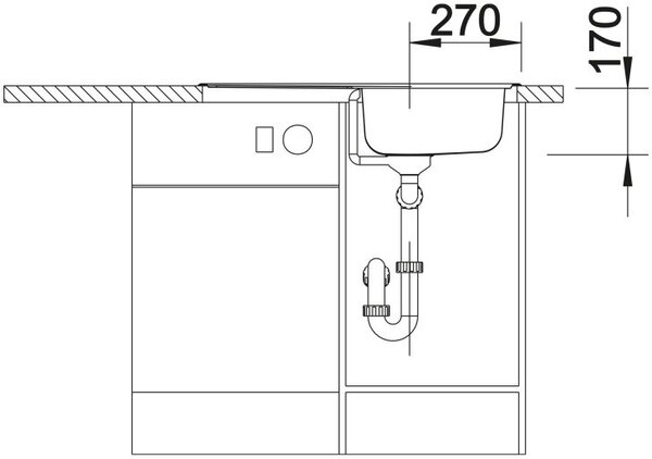Blanco Tipo 45 S Compact chiuveta din otel 78x50 cm 514104