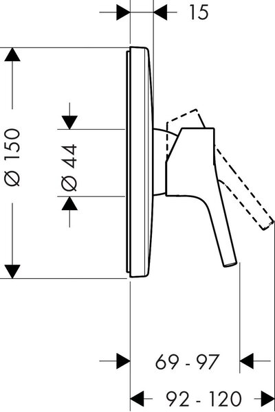 Hansgrohe Talis S baterie de duș ascuns crom 72606000