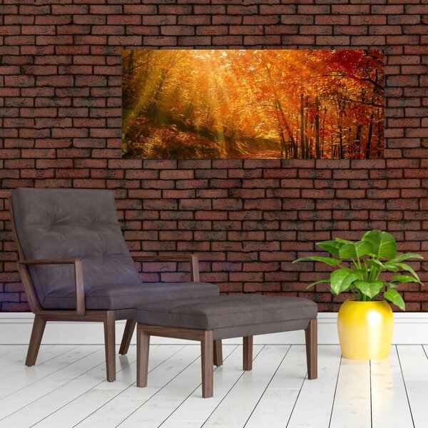 Tablou cu pădurea în toamnă (120x50 cm)