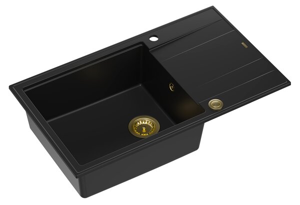 Quadron Evan chiuveta graniteq 86x50 cm negru HCQE58650U7_PVDG1_P2O