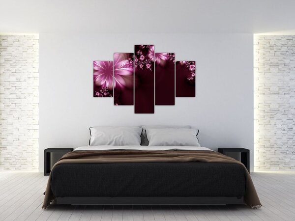 Tablou cu abstracție - flori (150x105 cm)