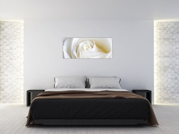 Tablou cu tandafir alb (120x50 cm)