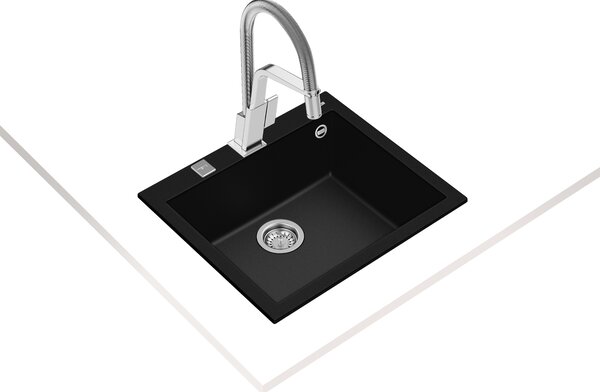 Teka Forsquare chiuveta tegranit 57x50 cm negru 115230005
