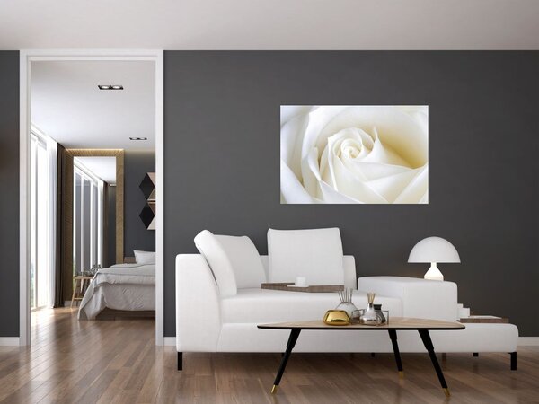 Tablou cu tandafir alb (90x60 cm)