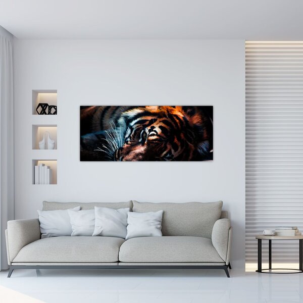 Tablou cu tigrul dormind (120x50 cm)
