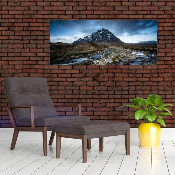Tablou cu munții și tigrul (120x50 cm)