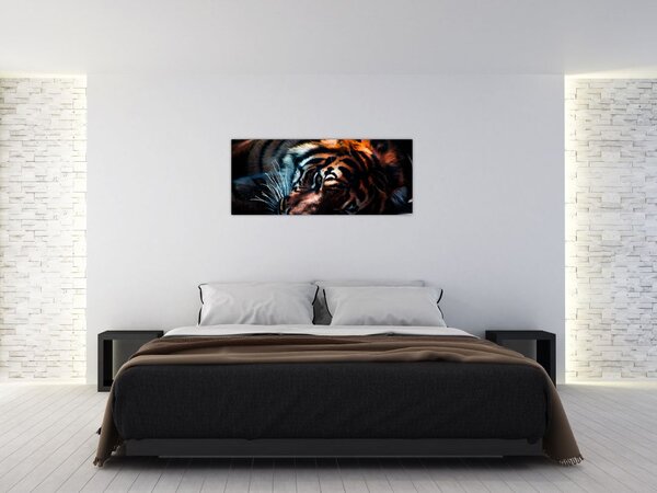Tablou cu tigrul dormind (120x50 cm)