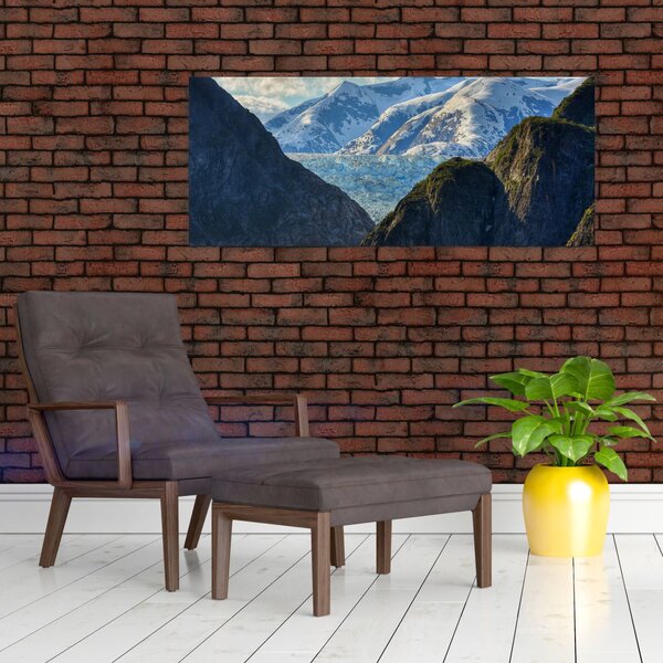 Tablou cu peisaj cu munții (120x50 cm)