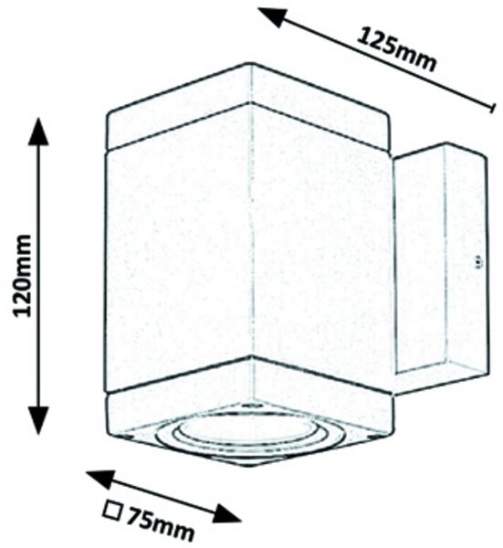 Rabalux Buffalo aplica exterior 1x35 W transparent-antracit 7887
