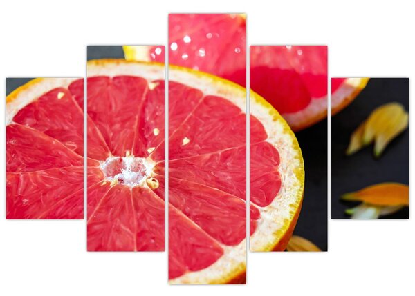 Tablou cu grapefruit tăiat (150x105 cm)