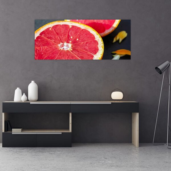 Tablou cu grapefruit tăiat (120x50 cm)