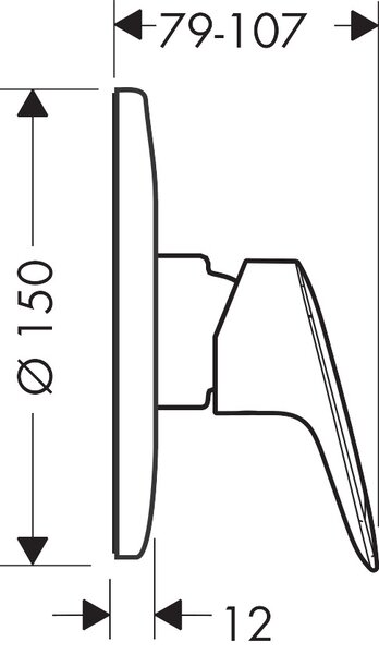 Hansgrohe Logis baterie de duș ascuns crom 71606000