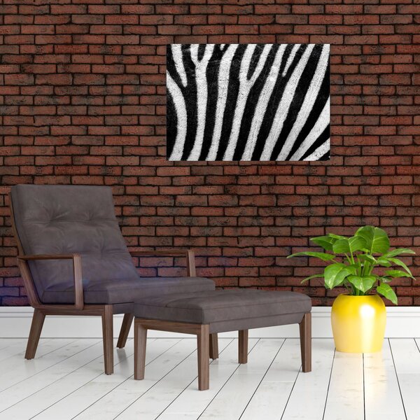 Tablou cu piele de zebră (70x50 cm)