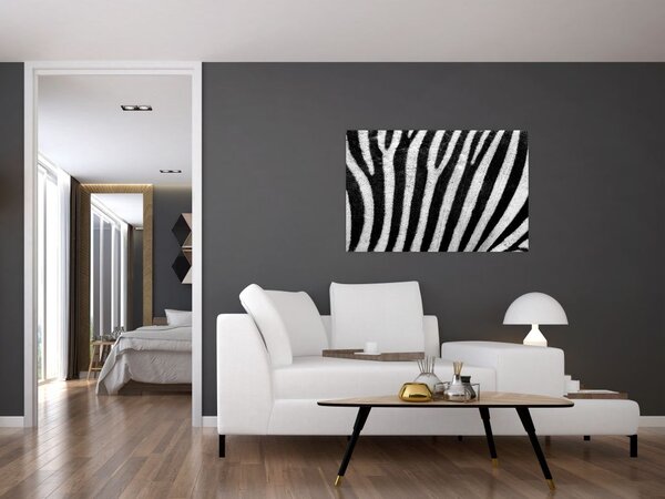 Tablou cu piele de zebră (90x60 cm)