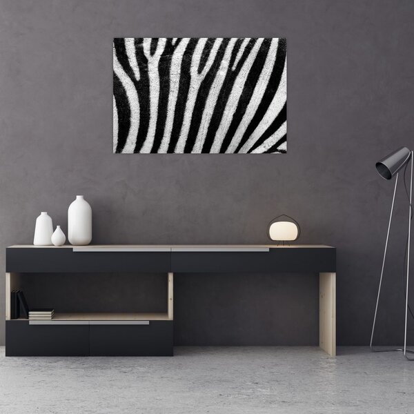 Tablou cu piele de zebră (90x60 cm)
