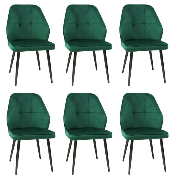Set 6 Scaune Elira Verde