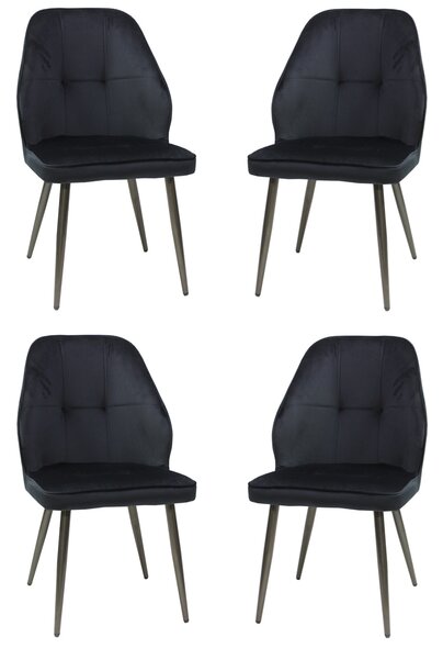 Set 4 Scaune Elira Negru