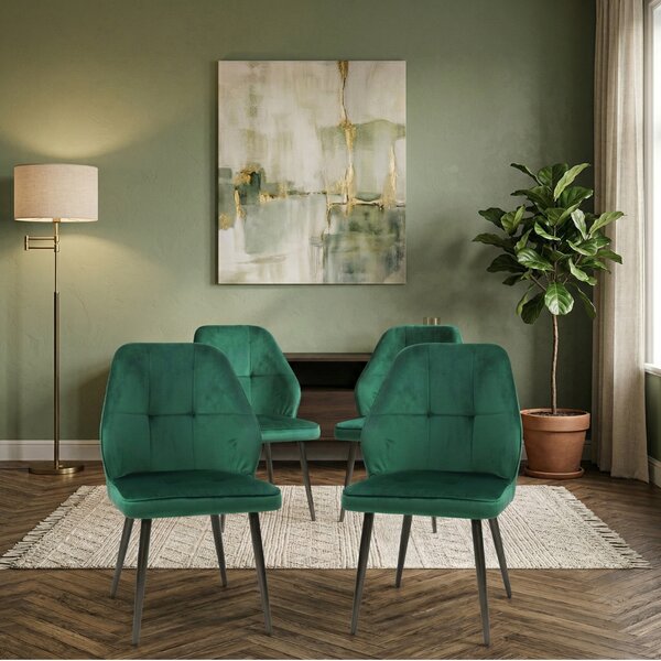 Set 4 Scaune Elira Verde