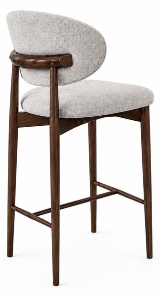 Scaun de bar din lemn Elora Walnut - 65 cm
